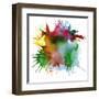 Abstract Color Watercolor Blot Background-Rudchenko Liliia-Framed Art Print