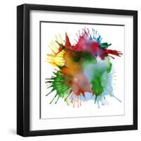 Abstract Color Watercolor Blot Background-Rudchenko Liliia-Framed Art Print