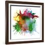 Abstract Color Watercolor Blot Background-Rudchenko Liliia-Framed Art Print