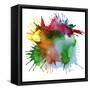 Abstract Color Watercolor Blot Background-Rudchenko Liliia-Framed Stretched Canvas