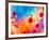 Abstract Colorful Backdrop with Oil Drops and Waves on Water Surface-Abstract Oil Work-Framed Photographic Print