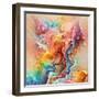 Abstract Colorful Background. Brush Strokes. Multi-Colored Mixing. Artistic Background Pattern. Ras-serkorkin-Framed Photographic Print