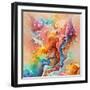 Abstract Colorful Background. Brush Strokes. Multi-Colored Mixing. Artistic Background Pattern. Ras-serkorkin-Framed Photographic Print