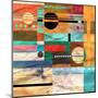 Abstract Colorful Background of Geometric Elements-Tanor-Mounted Art Print