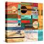 Abstract Colorful Background of Geometric Elements-Tanor-Stretched Canvas