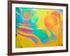 Abstract Colorful Background, Oil Drops on Water-Abstract Oil Work-Framed Photographic Print