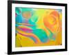 Abstract Colorful Background, Oil Drops on Water-Abstract Oil Work-Framed Photographic Print