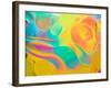 Abstract Colorful Background, Oil Drops on Water-Abstract Oil Work-Framed Photographic Print