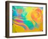 Abstract Colorful Background, Oil Drops on Water-Abstract Oil Work-Framed Photographic Print