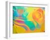 Abstract Colorful Background, Oil Drops on Water-Abstract Oil Work-Framed Photographic Print