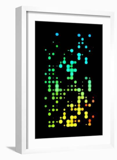Abstract Colorful Dots-oriontrail2-Framed Art Print