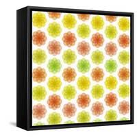 Abstract Colorful Flower Pattern-amovita-Framed Stretched Canvas