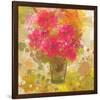 Abstract Colorful Flowers in Vase-Irena Orlov-Framed Premium Giclee Print