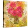 Abstract Colorful Flowers in Vase-Irena Orlov-Stretched Canvas