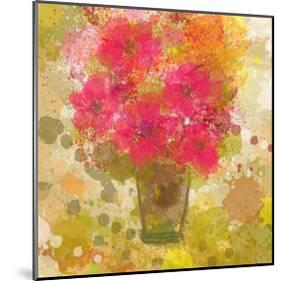 Abstract Colorful Flowers in Vase-Irena Orlov-Mounted Art Print