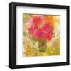 Abstract Colorful Flowers in Vase-Irena Orlov-Framed Art Print