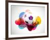 Abstract Colorful Football Banner-Slamer-Framed Art Print