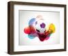 Abstract Colorful Football Banner-Slamer-Framed Art Print