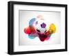 Abstract Colorful Football Banner-Slamer-Framed Art Print