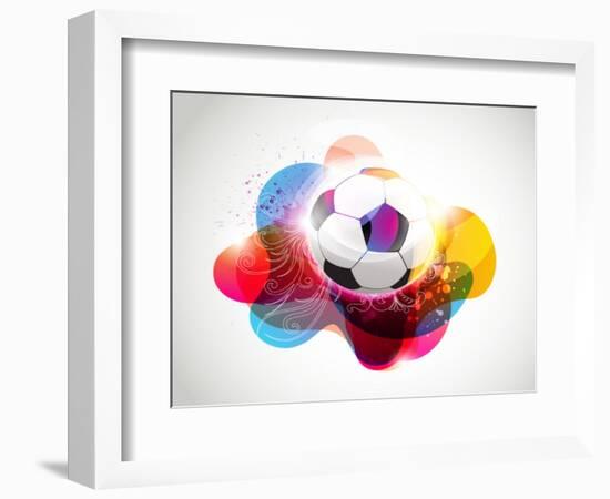 Abstract Colorful Football Banner-Slamer-Framed Art Print