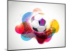 Abstract Colorful Football Banner-Slamer-Mounted Art Print