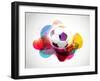 Abstract Colorful Football Banner-Slamer-Framed Art Print