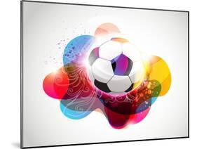 Abstract Colorful Football Banner-Slamer-Mounted Art Print