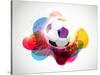 Abstract Colorful Football Banner-Slamer-Stretched Canvas