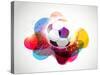 Abstract Colorful Football Banner-Slamer-Stretched Canvas