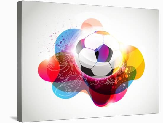 Abstract Colorful Football Banner-Slamer-Stretched Canvas