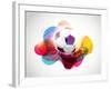 Abstract Colorful Football Banner-Slamer-Framed Art Print