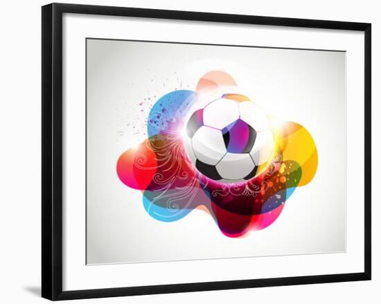 Abstract Colorful Football Banner-Slamer-Framed Art Print