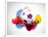 Abstract Colorful Football Banner-Slamer-Framed Art Print