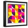 Abstract Colorful Geometric Shapes Pattern Design Wallpaper-IrenD-Framed Art Print