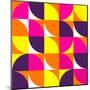 Abstract Colorful Geometric Shapes Pattern Design Wallpaper-IrenD-Mounted Art Print