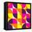 Abstract Colorful Geometric Shapes Pattern Design Wallpaper-IrenD-Framed Stretched Canvas