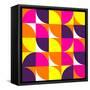 Abstract Colorful Geometric Shapes Pattern Design Wallpaper-IrenD-Framed Stretched Canvas