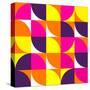 Abstract Colorful Geometric Shapes Pattern Design Wallpaper-IrenD-Stretched Canvas