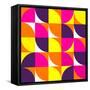 Abstract Colorful Geometric Shapes Pattern Design Wallpaper-IrenD-Framed Stretched Canvas