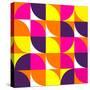 Abstract Colorful Geometric Shapes Pattern Design Wallpaper-IrenD-Stretched Canvas