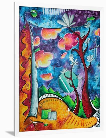 Abstract Colorful Landscape PoP Art-Megan Aroon Duncanson-Framed Art Print