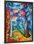 Abstract Colorful Landscape PoP Art-Megan Aroon Duncanson-Framed Art Print