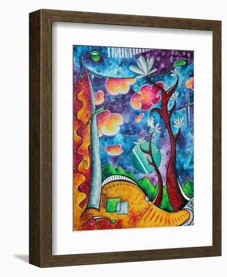 Abstract Colorful Landscape PoP Art-Megan Aroon Duncanson-Framed Art Print