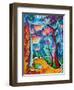 Abstract Colorful Landscape PoP Art-Megan Aroon Duncanson-Framed Art Print