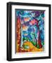 Abstract Colorful Landscape PoP Art-Megan Aroon Duncanson-Framed Art Print