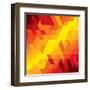 Abstract Colorful Of Diamond, Cube And Square Shapes-smarnad-Framed Art Print