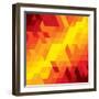 Abstract Colorful Of Diamond, Cube And Square Shapes-smarnad-Framed Art Print