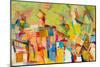 Abstract Colorful Oil Canvas-null-Mounted Art Print