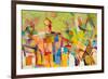 Abstract Colorful Oil Canvas-null-Framed Art Print