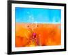 Abstract Colorful Oil Painting Landscape on Canvas. Semi- Abstract Image of Flowers in Meadows ( Fi-pluie_r-Framed Art Print